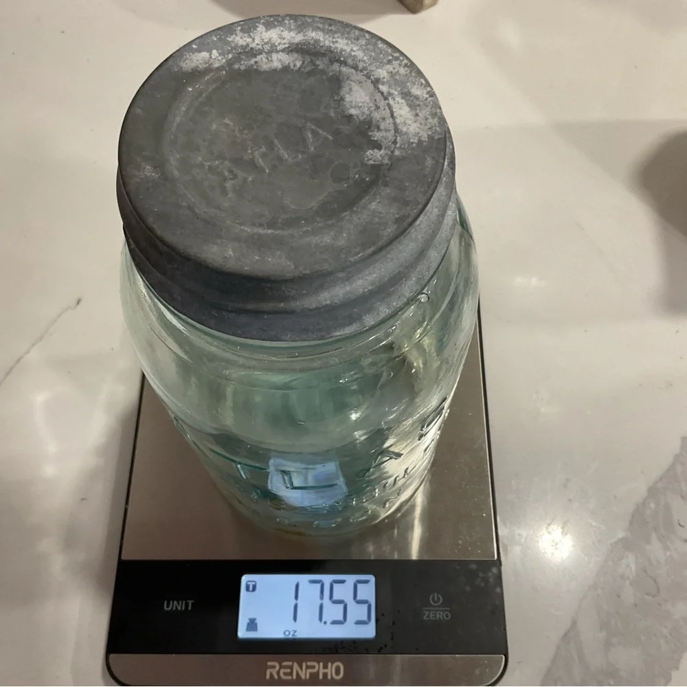 Atlas Vintage Glass Storage Jar with Gray Lid